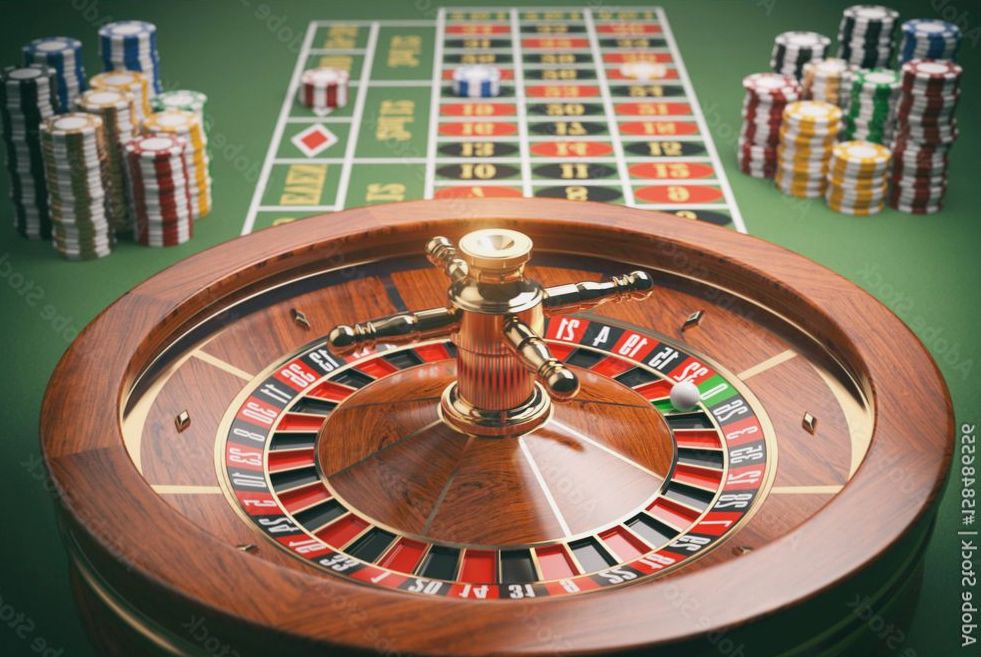 Roulette Rad mit roten und schwarzen Zahlen